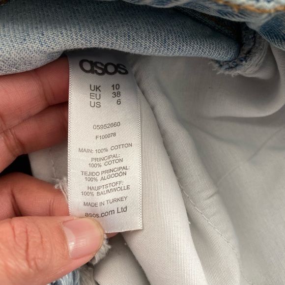 ASOS Ripped denim short. Size 6 - Picture 4 of 10